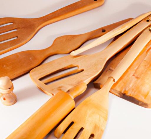 Wood Cooking Utensils Set